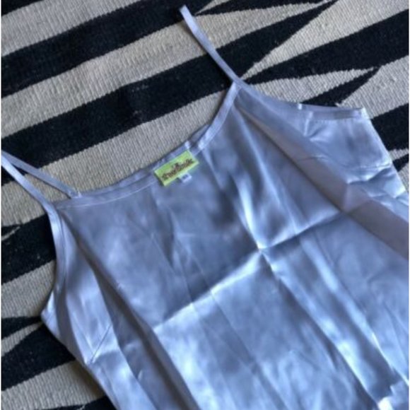 1990’s Vintage Satin Icy Blue Dress - Picture 3 of 8